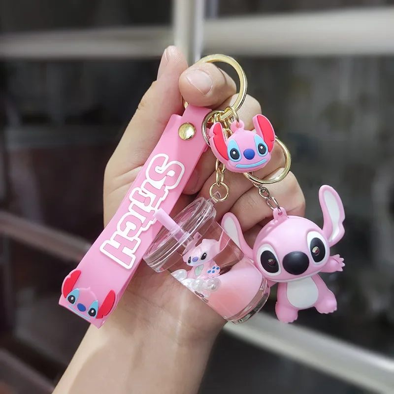 Disney Stitch Keyring Doll Anime Coin Purse Keyring Kawaii Stuff Birthday Gift Children Toys Couple Bag Car Pendant Keychains