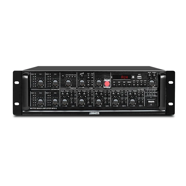 DSPPA MP912 4x120W Power Mixer Amps Blue Matrix tooth Amplifier 4 channel