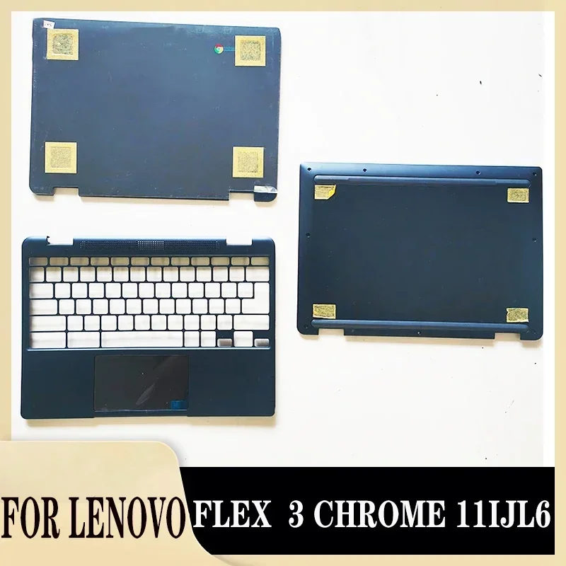 

New Original for Ideapad Flex 3 Chrome 11IJL6 LCD Back Cover Palmrest Upper Case Bottom Base Shell Blue