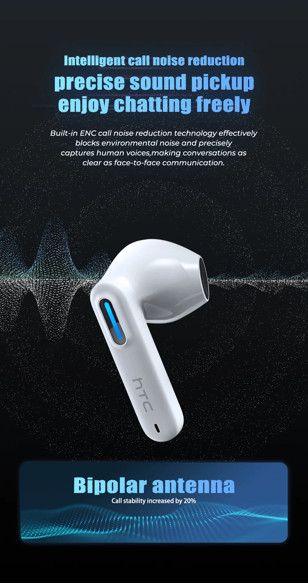 Übersetzer-Kopfhörer 2026 HTC NE49 KI-Echtzeit-Übersetzung BT6.0 TWS Gaming HiFi Bass IPX5 – Detail 13