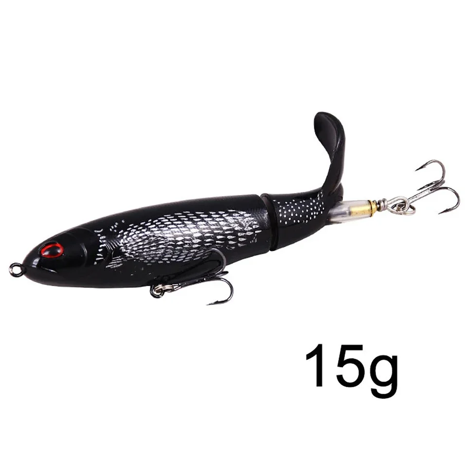 1Pcs Plopper Angeln Locken 13g/15g/35g Wels Lockt Für Angelgerät Schwimm rotierenden Schwanz Künstliche Köder Crankbait