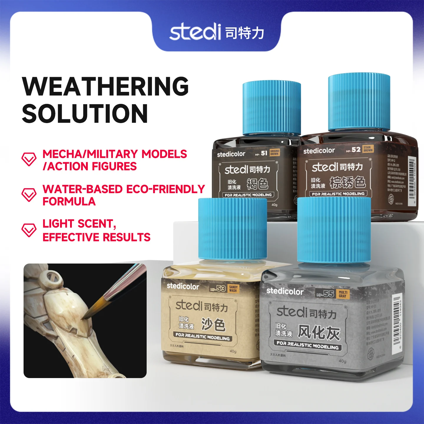 Stedi Weathering Solution Plastic Model Aging Tool Scale Model Weathering Paint