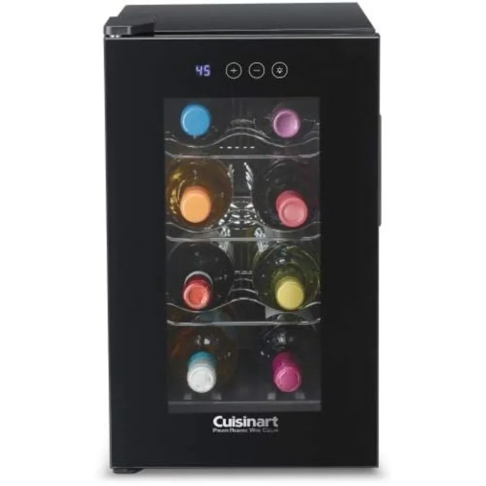 

8-Bottle Private Reserve Wine Cellar, Wine Cooler Refrigerator, LED temperature display Touchscreen controls, Black