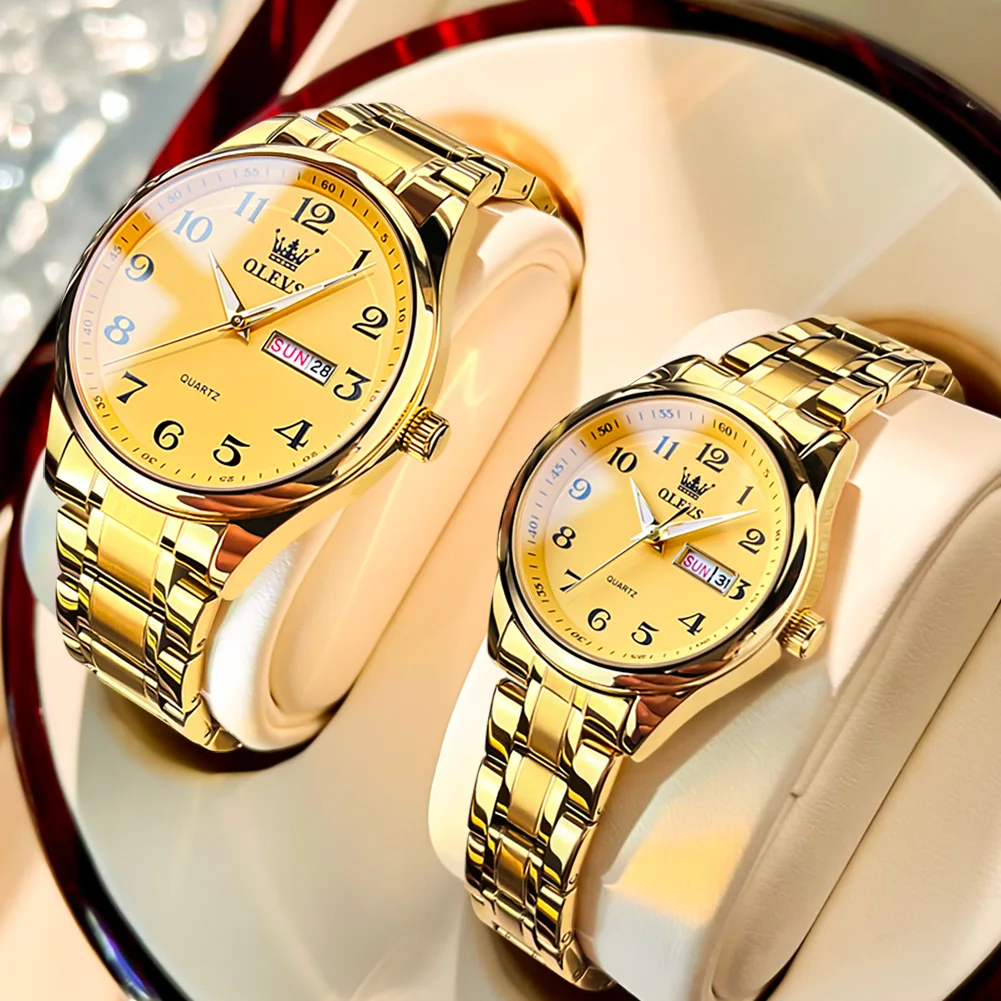 Luxury Brand Couples Wrist Watch Sets His Hers Gifts Pareja Relogios Masculino Feminino Reloj Hombre Mujer Clock For Men Women