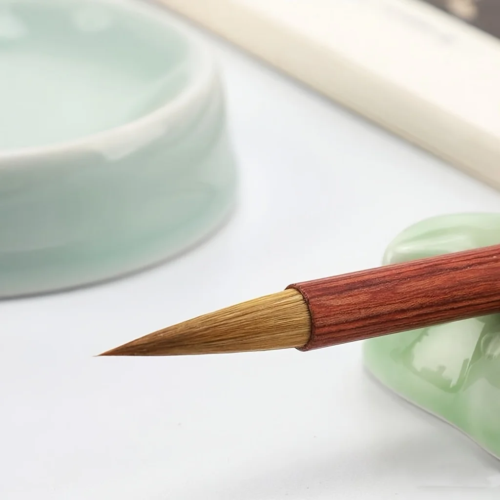 Hochwertige chinesische Pinsel, handgefertigte Kalligrafie-Pinsel, Strichpinsel, Aquarellpinsel, geeignet für alle Arten von Malerei. – Detail 1