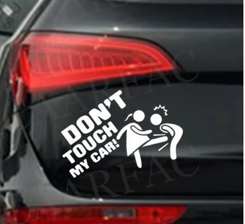 Car Sticker-Don't Touch My Car Creative Funny Personalized Car Decoration Stickers Window Glass Decoration Car Beauty