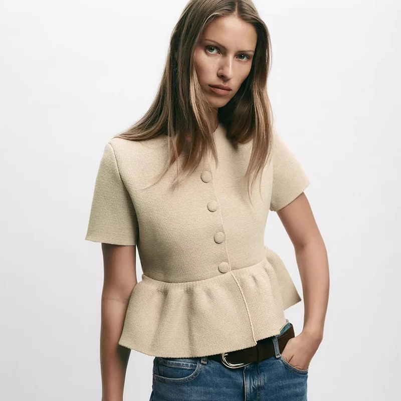 

Sweet Sle Вязаная ор Све круглая Ne Верхняя одежда Юбка Дизайн Женская новинка осени Faion Jaet 2025 Весенняя коллекция