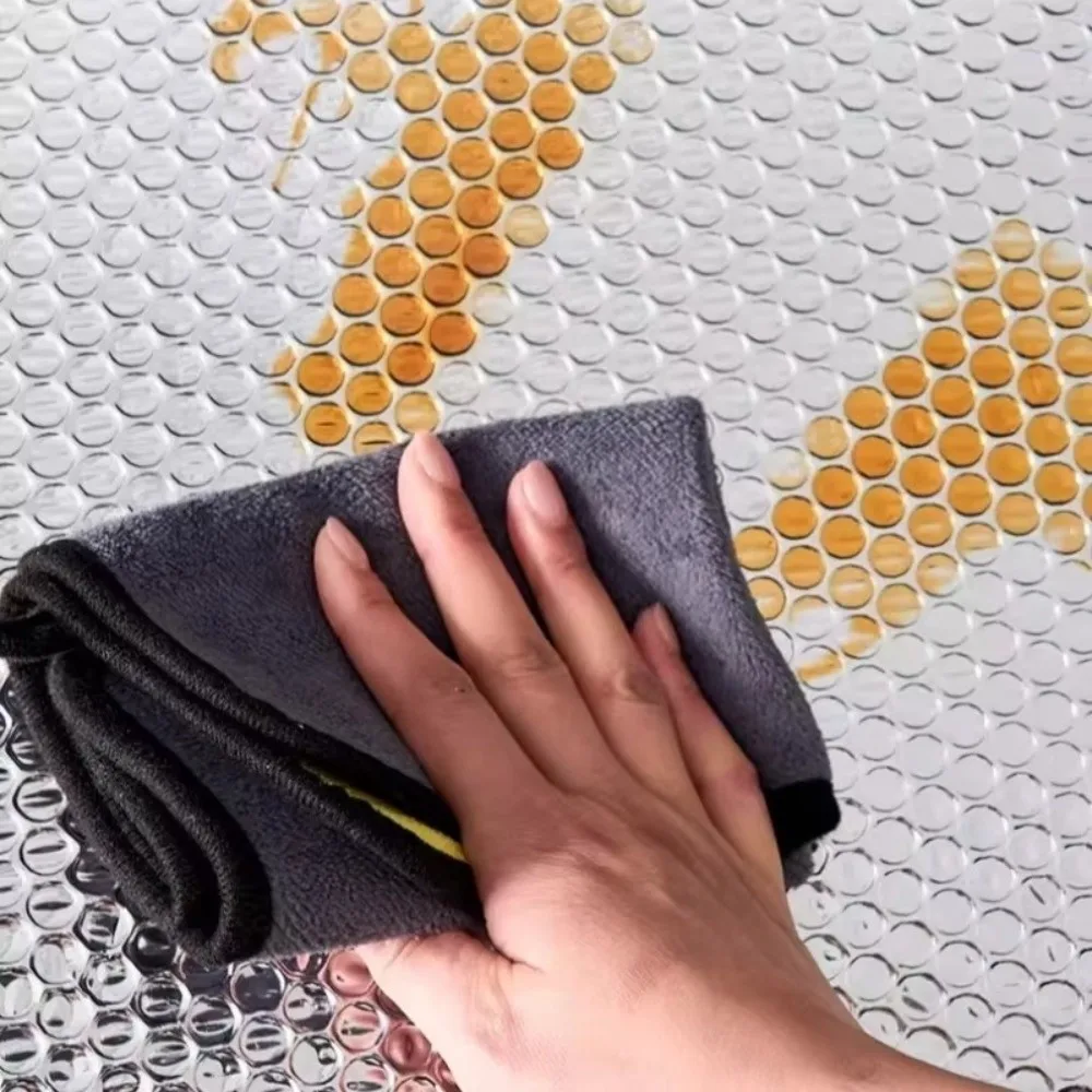 Self-adhesive Thermal Insulation Curtains Double Sided Heat Insulation Aluminum Foil Window Shade Retractable No Drill