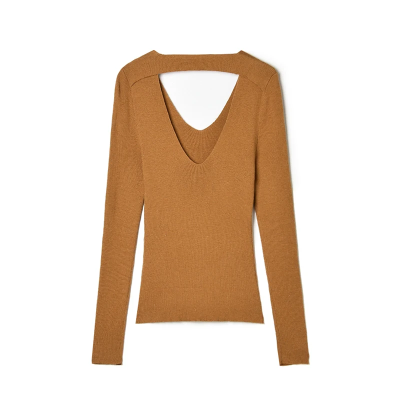 Oule MO Winter 2025 Maglione lungo da donna slim fit Sve High Elastici Faionable Design V-Ne Color Maglieria