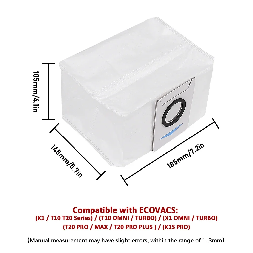 Für Ecovacs Deebot X1 OMNI/TURBO, T10 OMNI/TURBO/X1S PRO Staubbox, Hauptseitenbürste, Hepa-Filter, Mopp Lappen Staubbeutel Mopptücher Teile – Detail 10