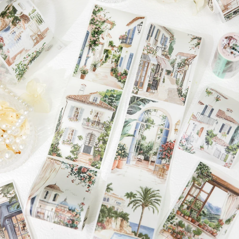 Plus Size 80mm * 2m Urban Forest Washi Sticker Tape Creatieve Decor Junk Journal Scrapbook DIY Esthetisch Materiaal Afplakband