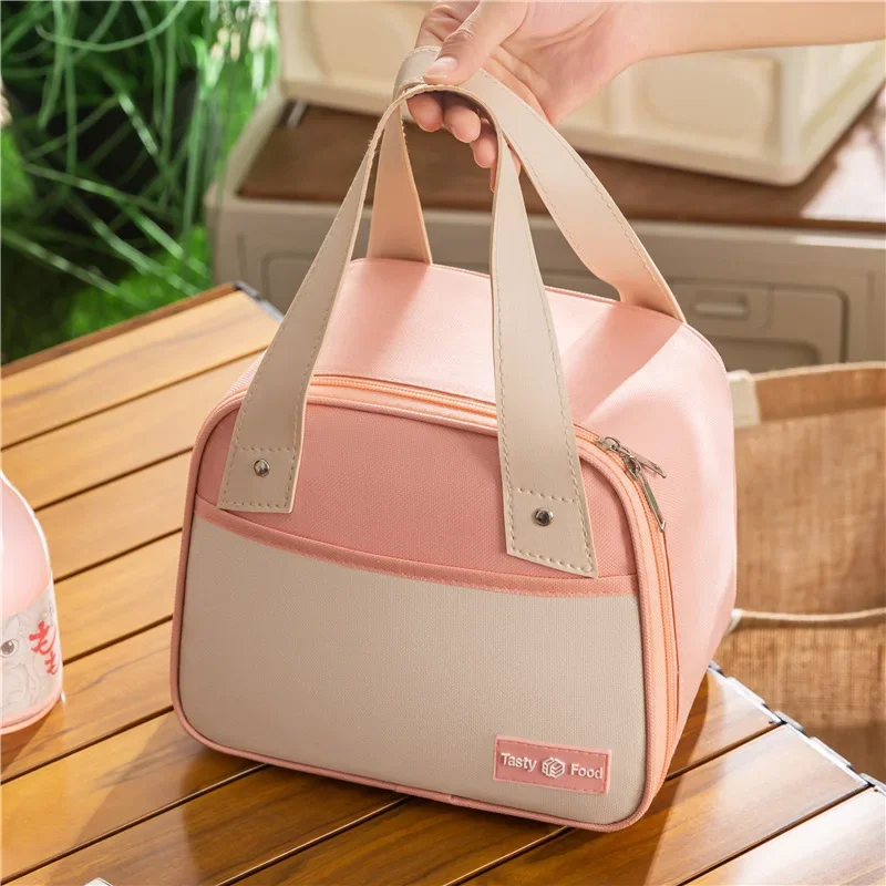 2024 Cute Portable Thermal Lunch Box Bag for Women Kids Food Storage Tote Travel Picnic Meal Pouch Insulated Cooler Bento Bags