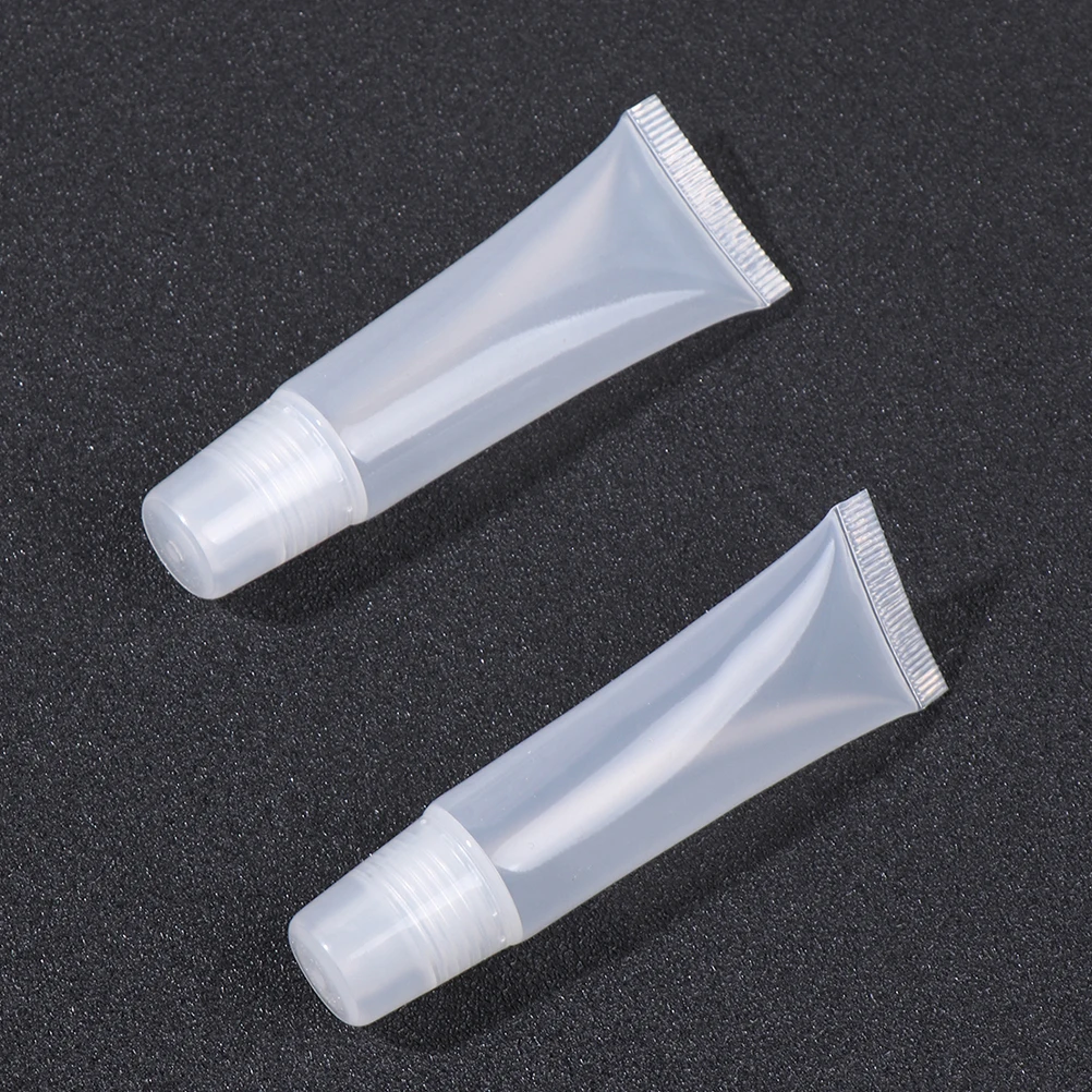

60pcs 10G Empty Gloss Tubes Refillable Lip Balm Containers Durable Waterproof Packing Tube Reusable Lip Pomade
