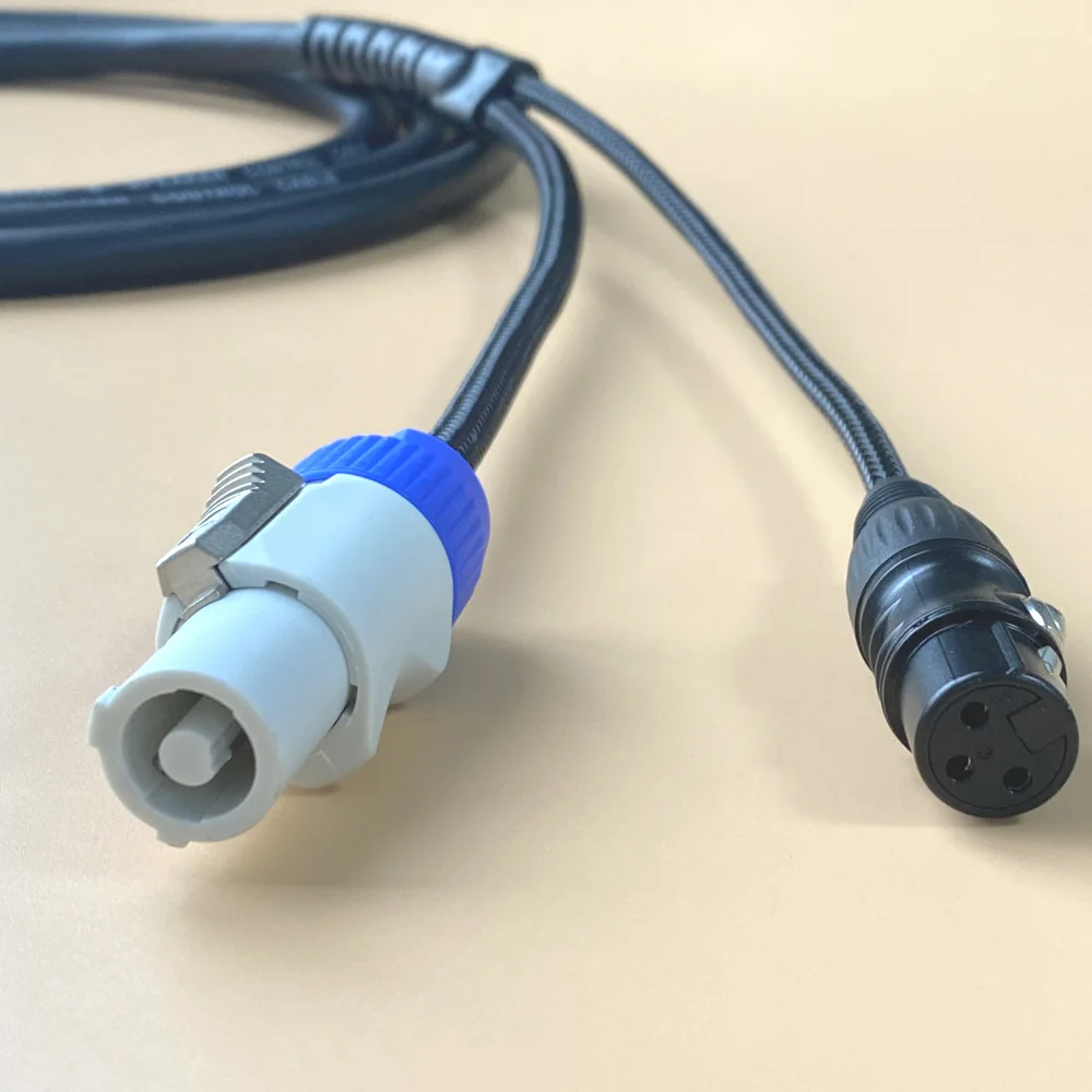3-5Meter Audio DJ Dmx And AC Power Combination Cable 3Pin XLR Connector 3x2.5mm² Powercon Power Wire Stage Lighting Split Cables