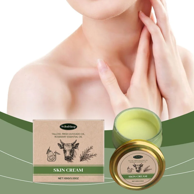 

Grass-Fed Tallow Body Cream - Glycerin & Stearate For Deep Hydration, Dryness Relief, Skin Softening Long-Lasting Moisture Lock