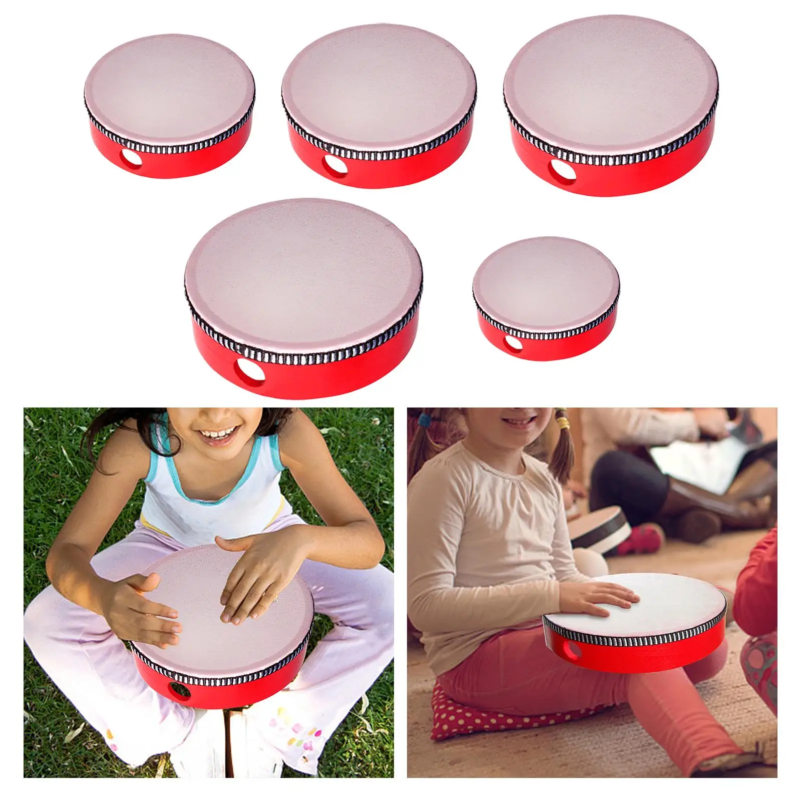 الدف هدايا عيد الميلاد التعليمية المبكرة طبلة يدوية متينة آلة موسيقية لمهرجان حفل زفاف حفل زفاف الأطفال