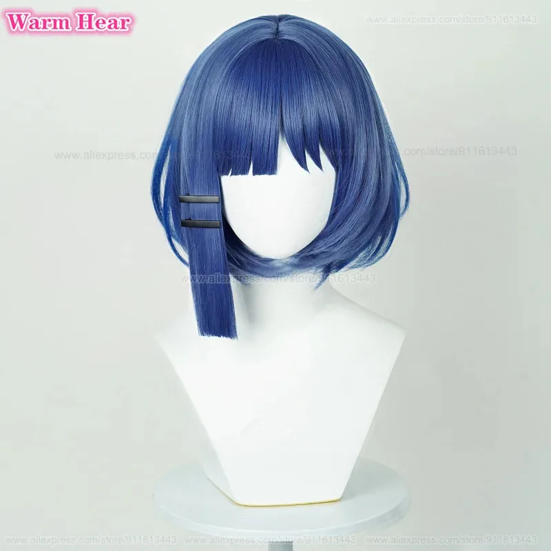 

Yamada Ryo синтетические 30 см короткие темно-синие серые косплей аниме со шпилькой термостойкие волосы парики для вечеринок + шапочка для парика