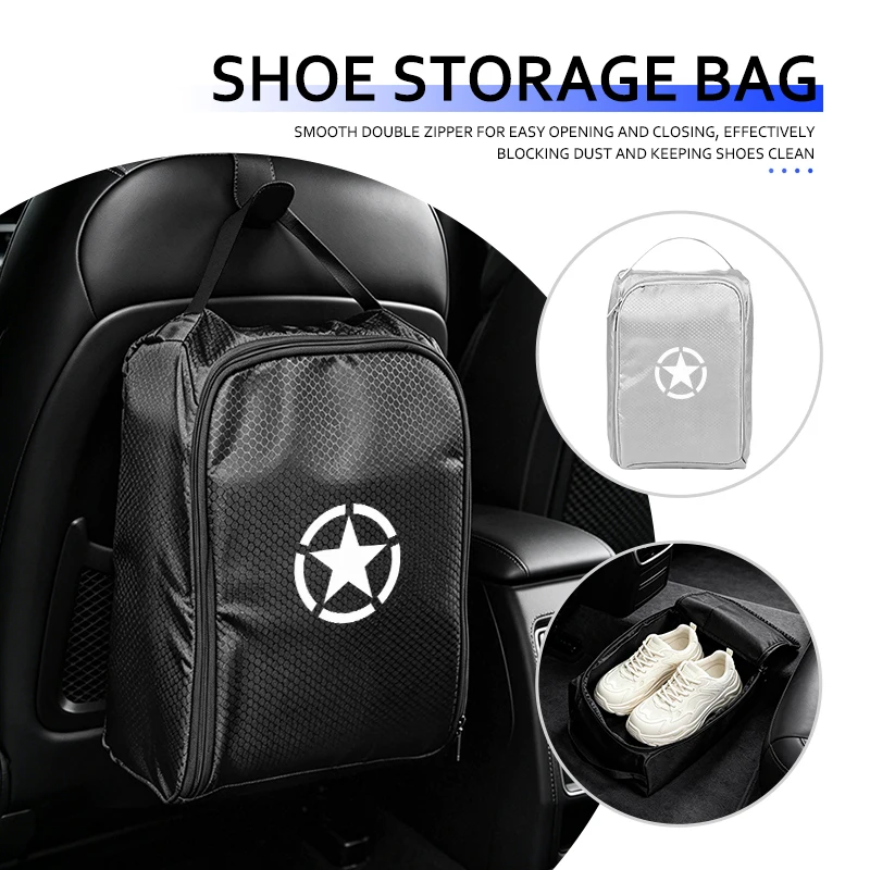 Bolsa de almacenamiento portátil para viaje en coche, caja organizadora para zapatos, para Jeep Cherokee Wrangler JK JL Patriot Liberty Commander