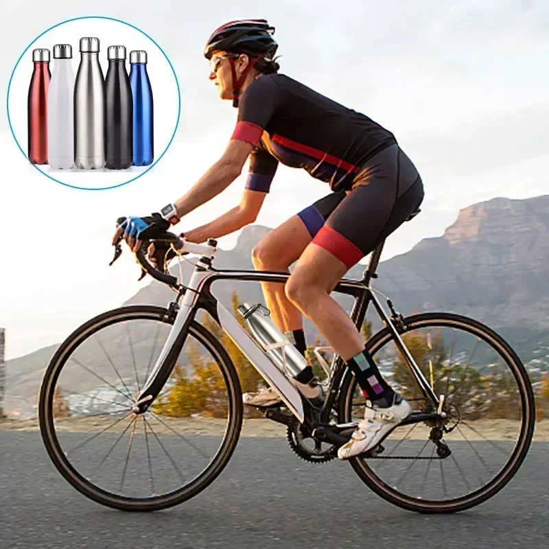 زجاجات مياه رياضية من الفولاذ المقاوم للصدأ ، ترمس معزول ، يحافظ على البرودة لمدة 24 ساعة والساخنة 12 ساعة ، 12 أونصة ، 17 أونصة ، 26 أونصة ، 35 أونصة