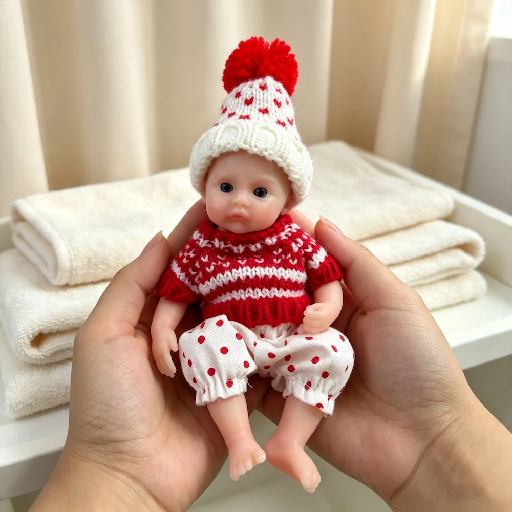 6 Inch All Silicone Reborn Doll Meadow Lifelike Soft Solid Silicone Washable Doll Stress-relieving Toys For Doll Collection