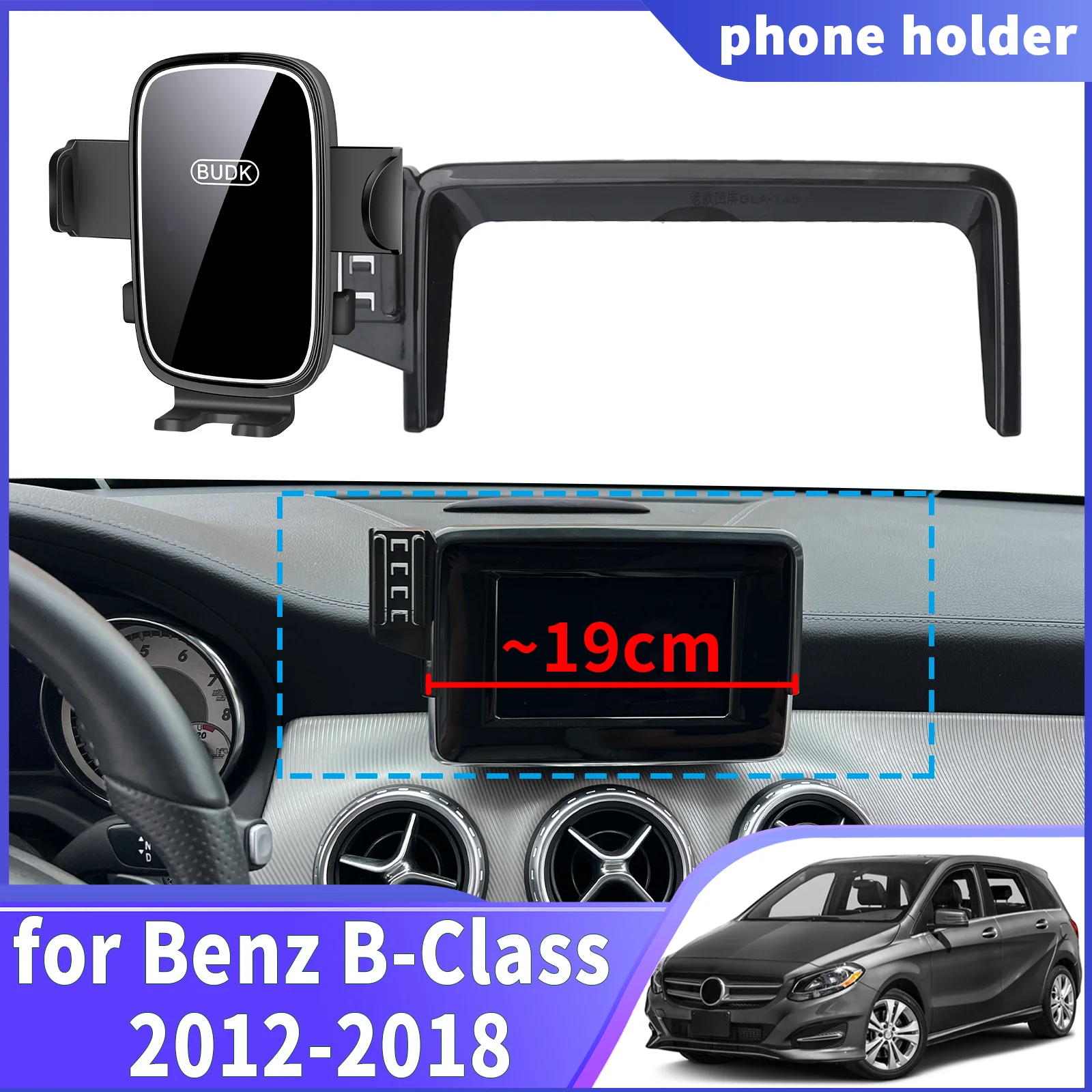 

fit for Mercedes-Benz B-Class 2012~2018 W246 220d Navigation Phone Holder Mount Customized Car accessoires