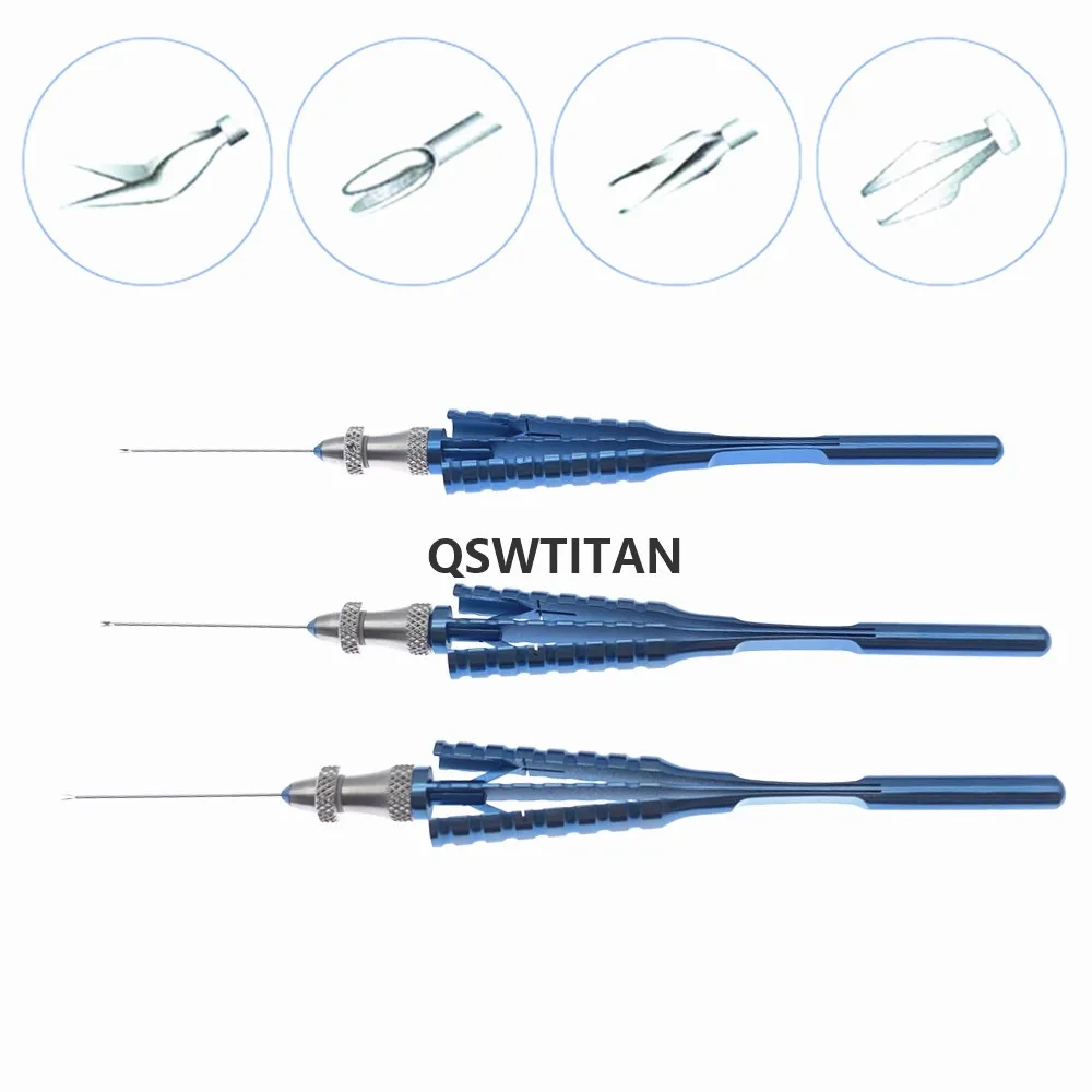 Capsulorhexis Forceps Removable Head 23G/25G Serrated Gripping Forceps Instruments Ophthalmic Forceps