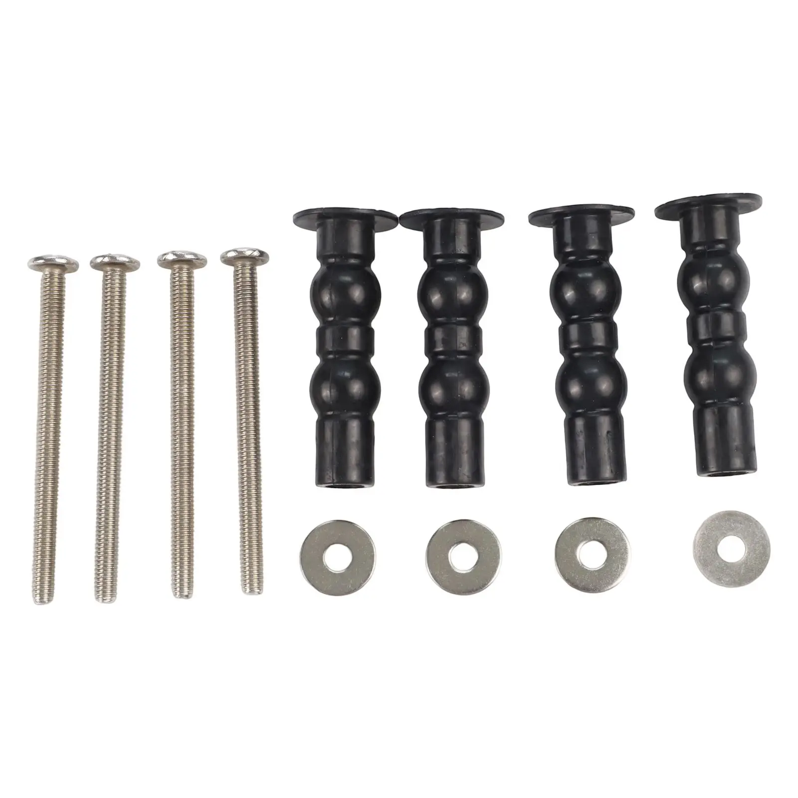 Toilet Hinge Bolt Repair 2 Pack with Expanding Rubber Bolt and Stainless Steel Nuts for Reliable Toilet Bolt Replacement