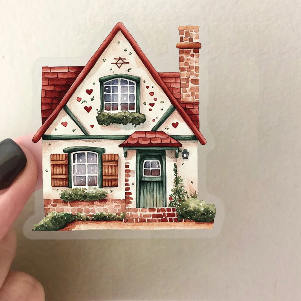 50 PCS 투명 PET 동화 성 스티커 방수 편지지 만화 집 장식 기타 스티커