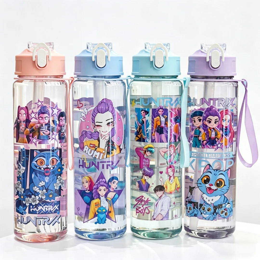 Bouteilles d'eau dégradées 750 ml – Gourde portable grande capacité avec paille pour filles, idéale pour l'extérieur, le bureau et l'école