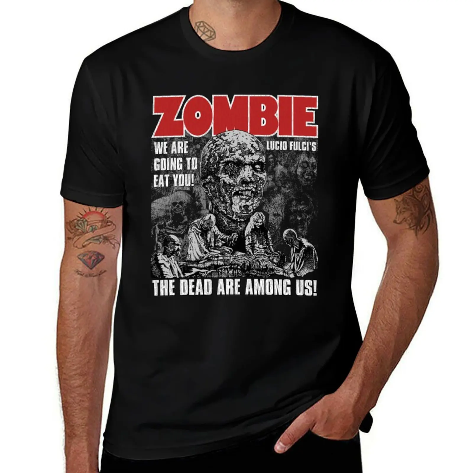 

Lucio Fulci Zombie T-Shirt t shirts for man cotton soft cotton tshirt 100% t shirt men 100% cotton luxury brand T-shirt