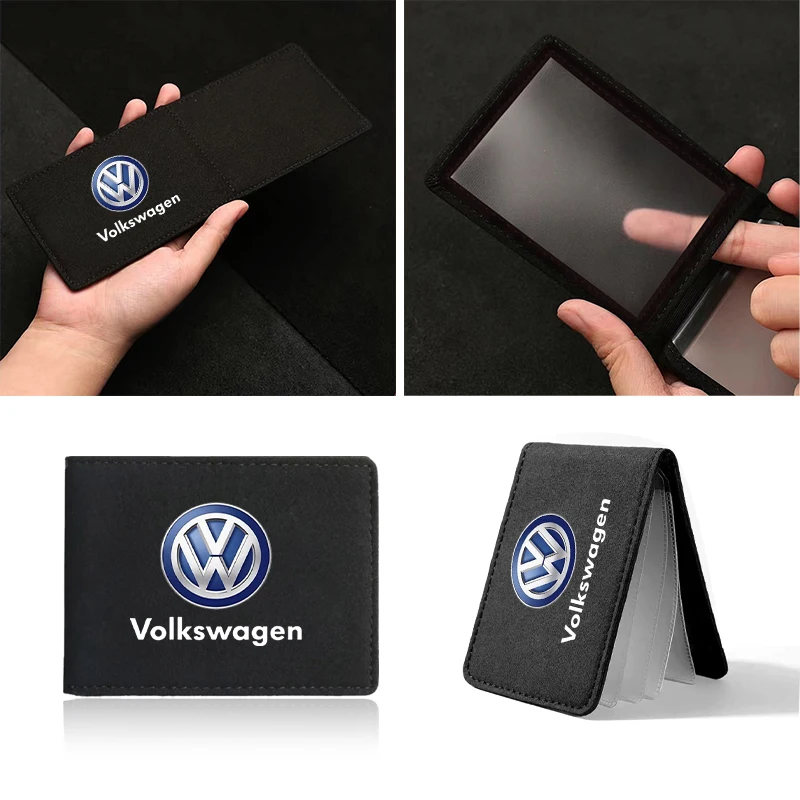 Car Driving License ID Card Bank Card Wallet Car Accessories For Volkswagen VW Golf 3 4 MK3 MK4 Passat 3BG Polo 6N 9N Bora Vento