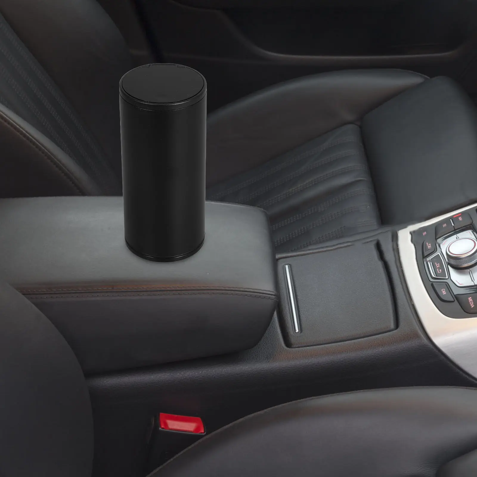 Press Type Car Trash Can Compact Sleek Design Multi-Functional Vehicle Garbage Bin Tissue Holder Auto Trash Holder for Car and
