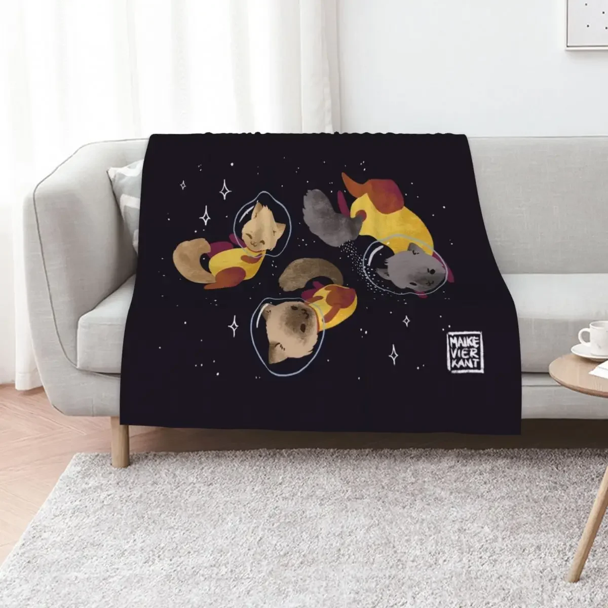 

Space Cats Throw Blanket Thins Sofa Quilt decorative Quilt Blankets