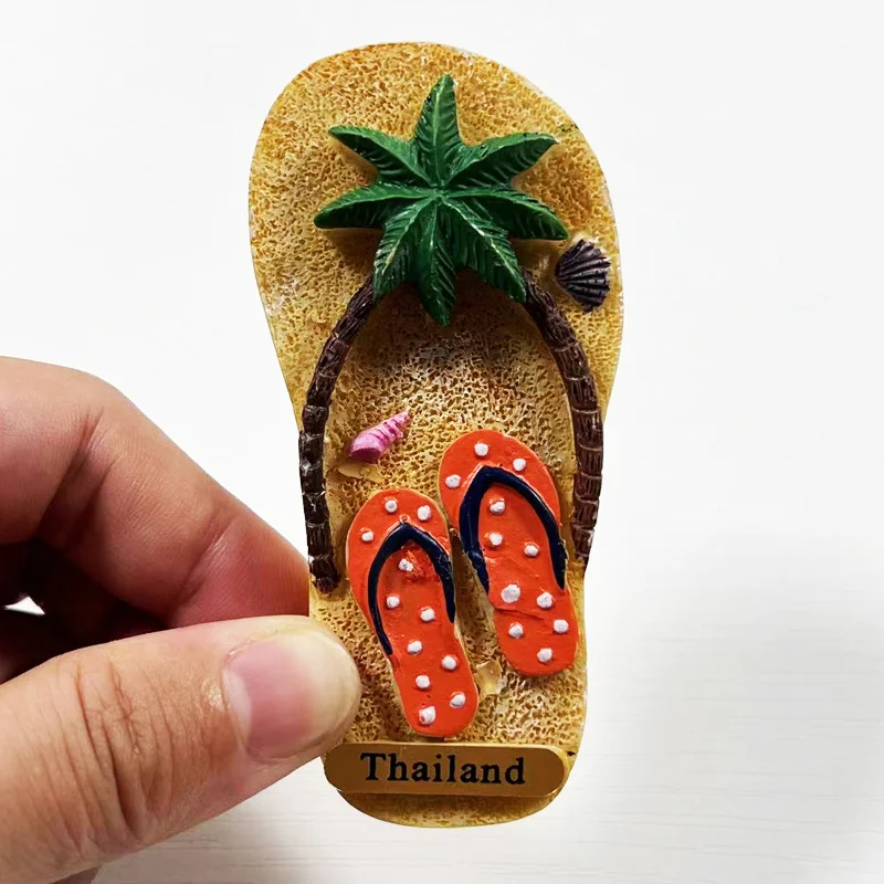 

Thailand Phuket Beach Scenery Fridge Magnets Travel Souvenirs 3D Hand-Painted Magnetic Decorations