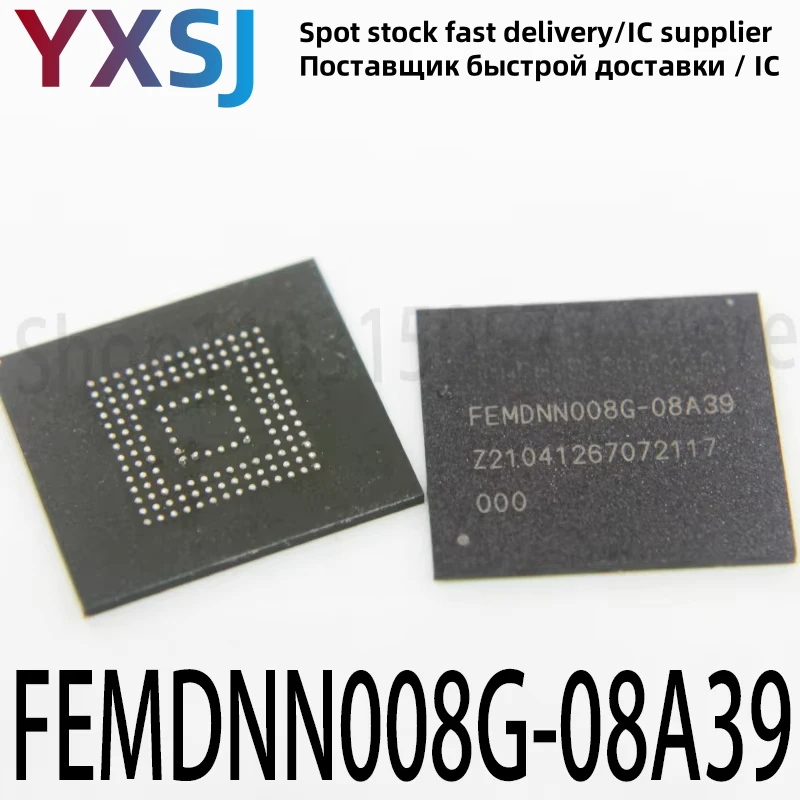 

5 шт. Совершенно новый и оригинальный чип флэш-памяти FEMDNN008G-08A39 BGA-153 8G EMMC.