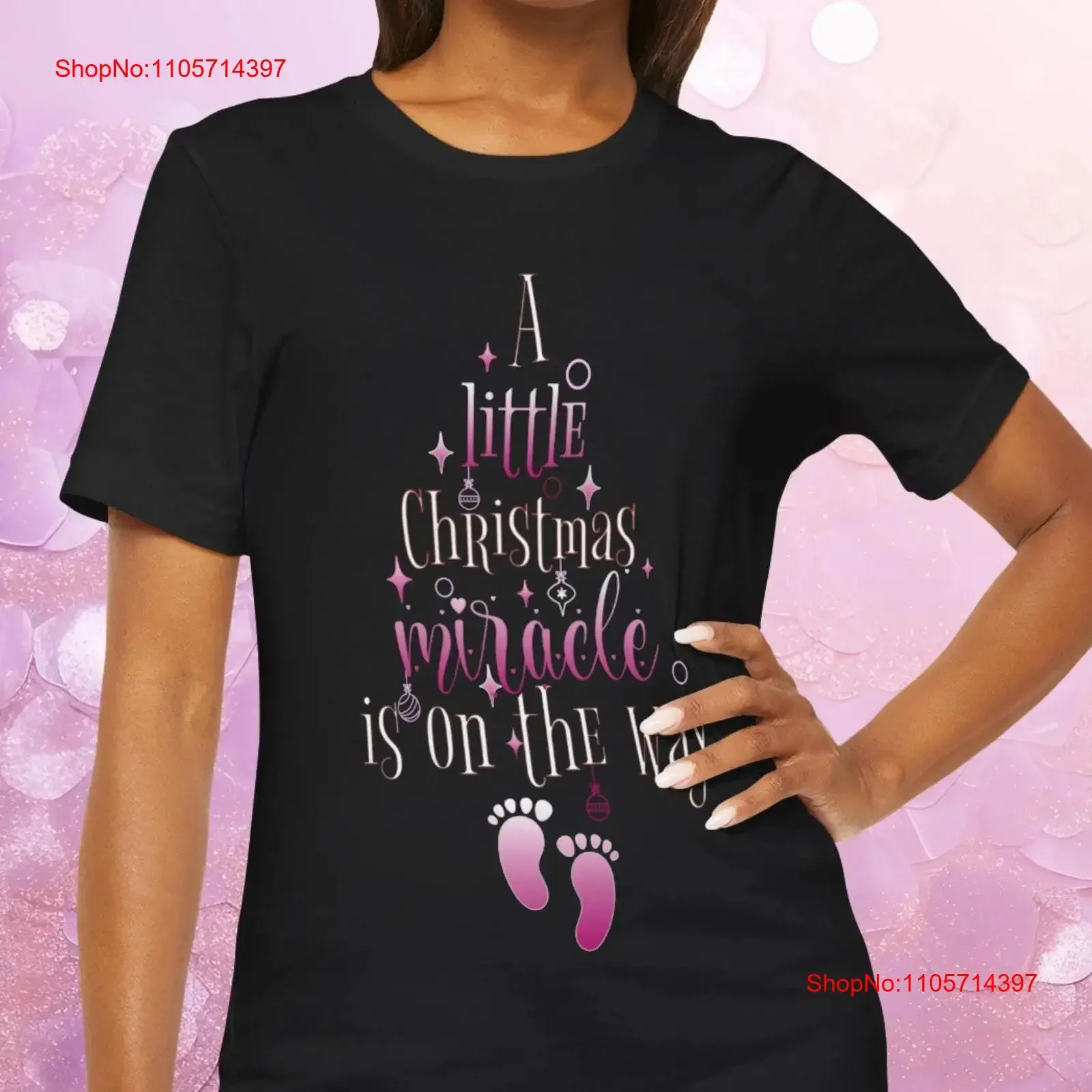 Un petit miracle de Noël se prépare : T-shirt pour future maman, annonce de grossesse, révélation de la maternité, bébé vintage, unisexe, effet délavé