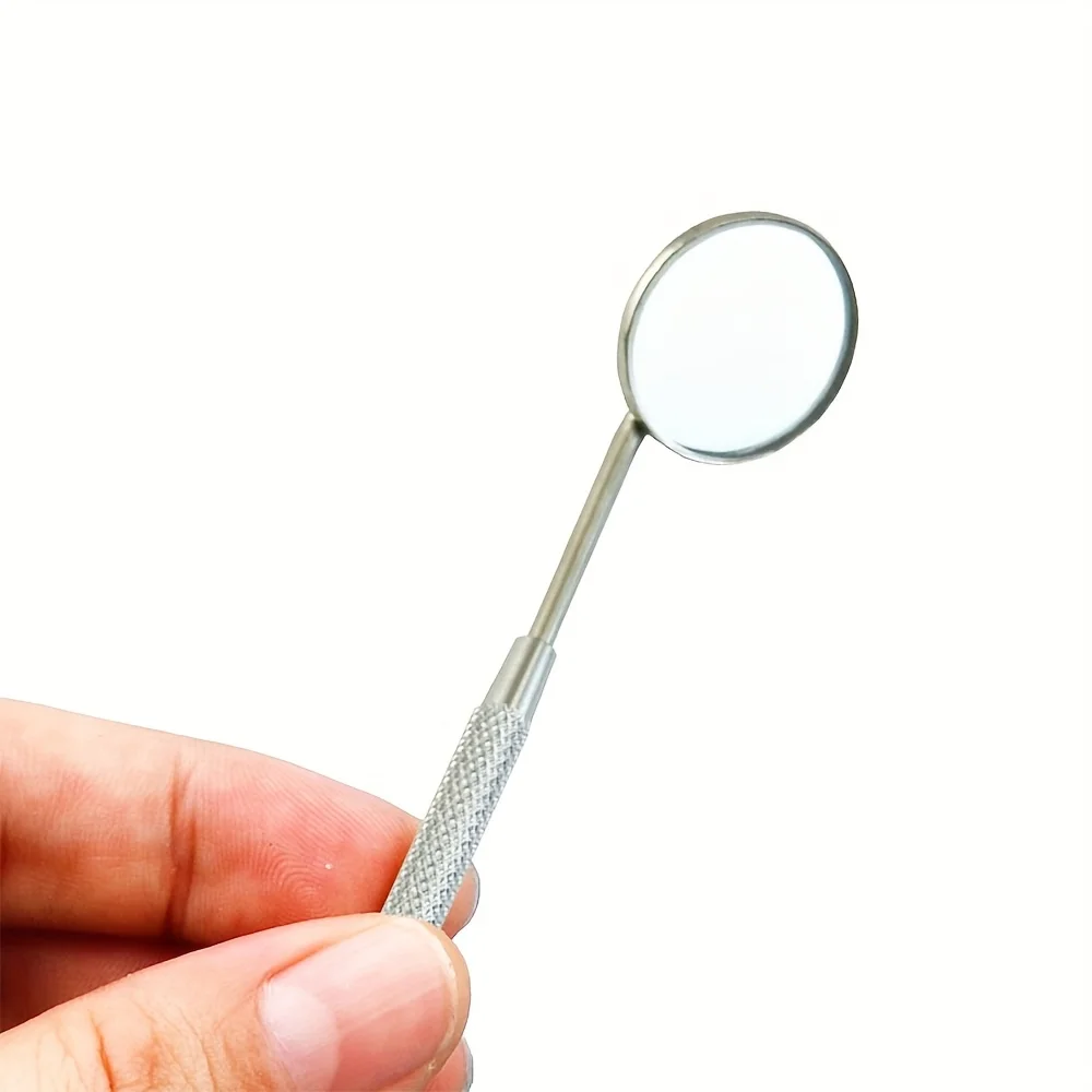 Miroir pour outils d'inspection dentaire, ensemble de 2/3 pièces, Portable avec boîte de rangement, miroir réutilisable pour cils greffés pour femmes, en acier inoxydable