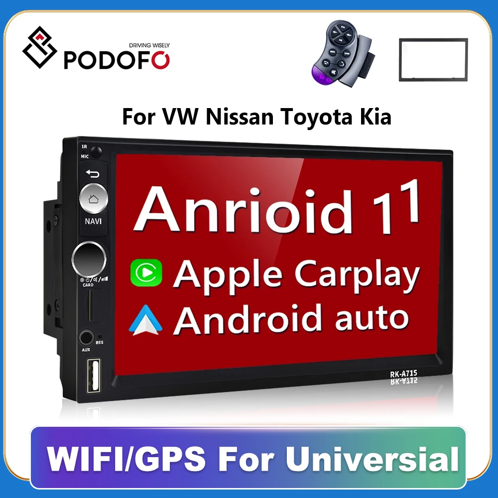 

Podofo 2 din Android Car Multimedia Player Universal Car Radio 2din GPS Autoradio For Volkswagen Nissan Hyundai Kia toyota CR-V