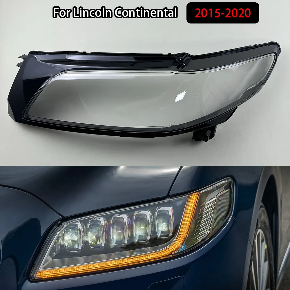 

For Lincoln Continental 2015-2020 Headlamp Lamp Shell Headlight Cover Transparent Lens Plexiglass Replace Original Lampshade