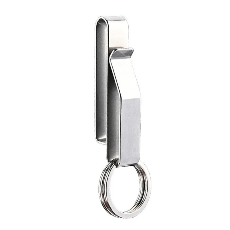 Stainless Keys Clip Waist Hanging Keyring Holder Belt Outdoor Keychain Buckle Anti-Lost Hanging Clip