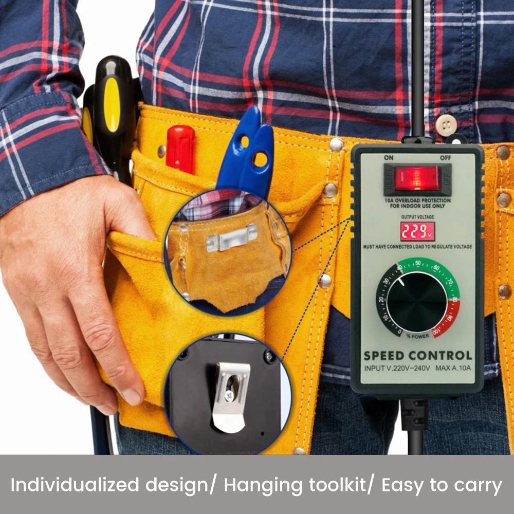 110V/220V 4000W Motor Speed Controller Electric Router Exhaust Fan Grinder Drill Variable Voltage Regulator Switch LED Display