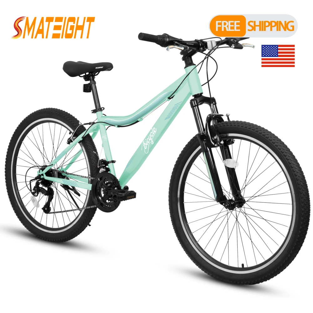 

21 Speed Mountain Bike 26 Inch High Density Carbon Steel Frame Front Suspension Dual V Brakes Mountain Bicycle for Adults