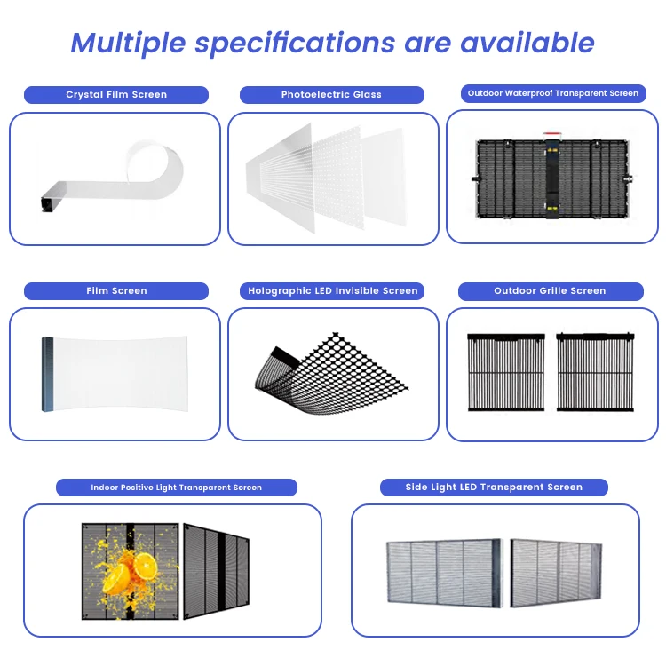 Best Sales Self-adhesive Window Screen Portable Adhesive Led Transparent Film Screen Removable Projection Led Display