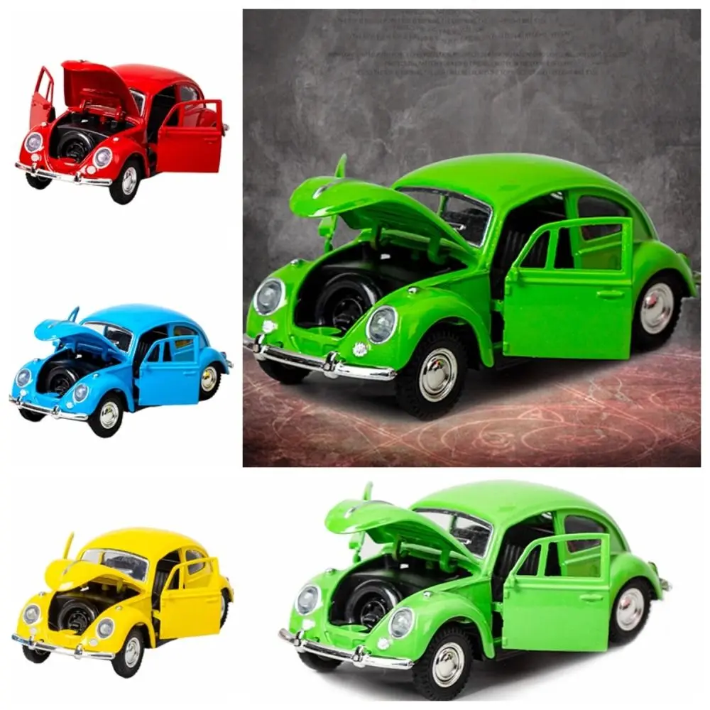 

Kids Toy 1:32 Scale Beetle Toys Vehicle Simulation Door Opening Alloy Car Model Retro Diecast Pull Back Car Boys Gifts