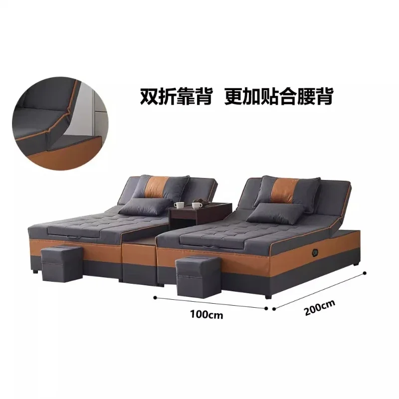 

Electric Foot Massage Bed Wooden All-in-one Bunk Foot Bath Sofa Ear Picking Bath Hall Table Massage Électrique Furniture