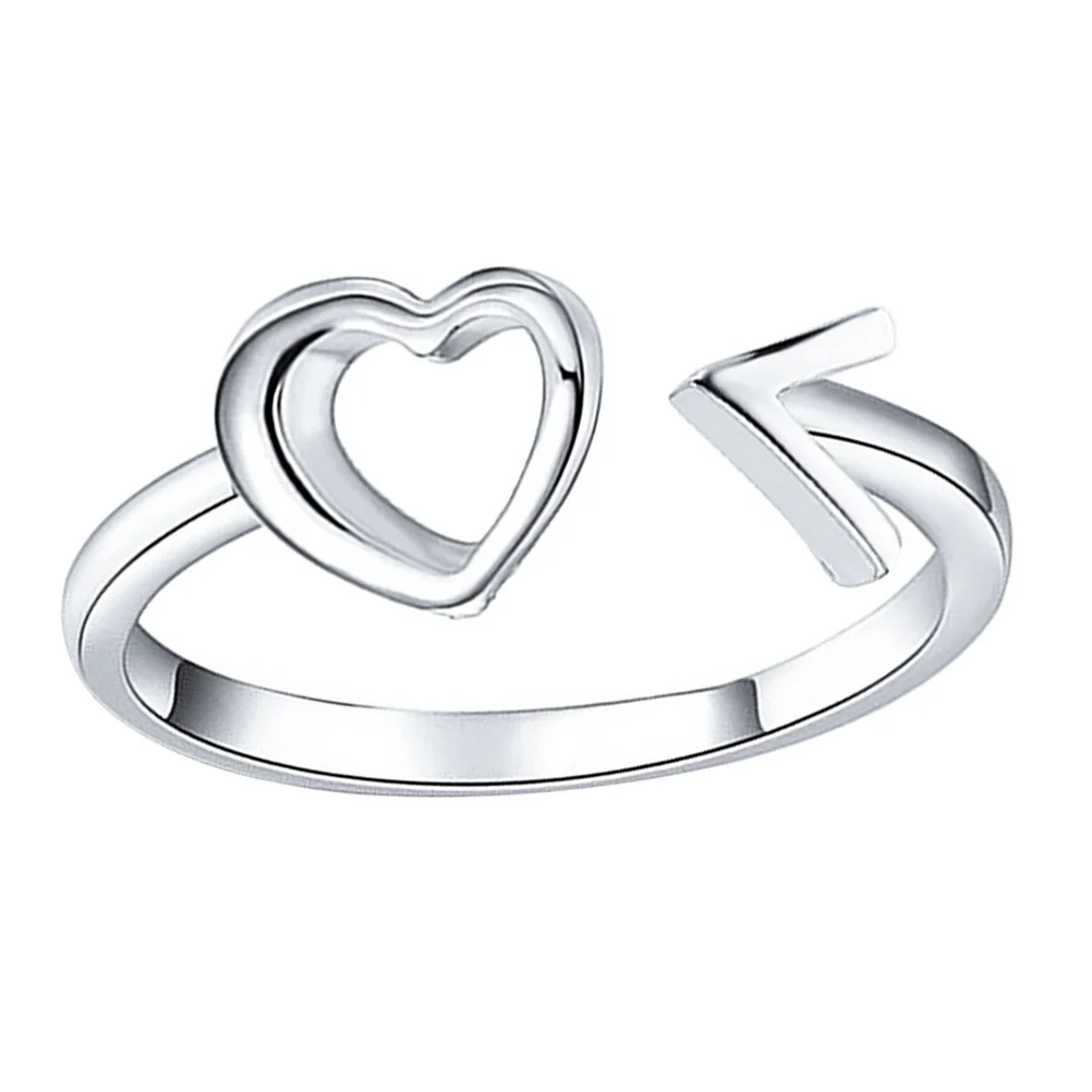 

Heart Shaped Girls Open Adjustable Arrow Copper Band Women Exquisite Open Ring Safe Women Ring Durable Quality