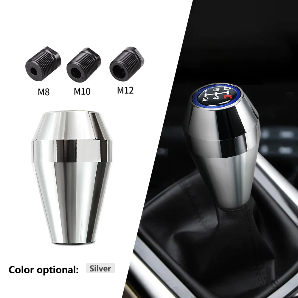 Universal 5 Speed Car Aluminum Gear Shift Knob Manual Automatic Transmission Head Shifter Stick Lever AT MT