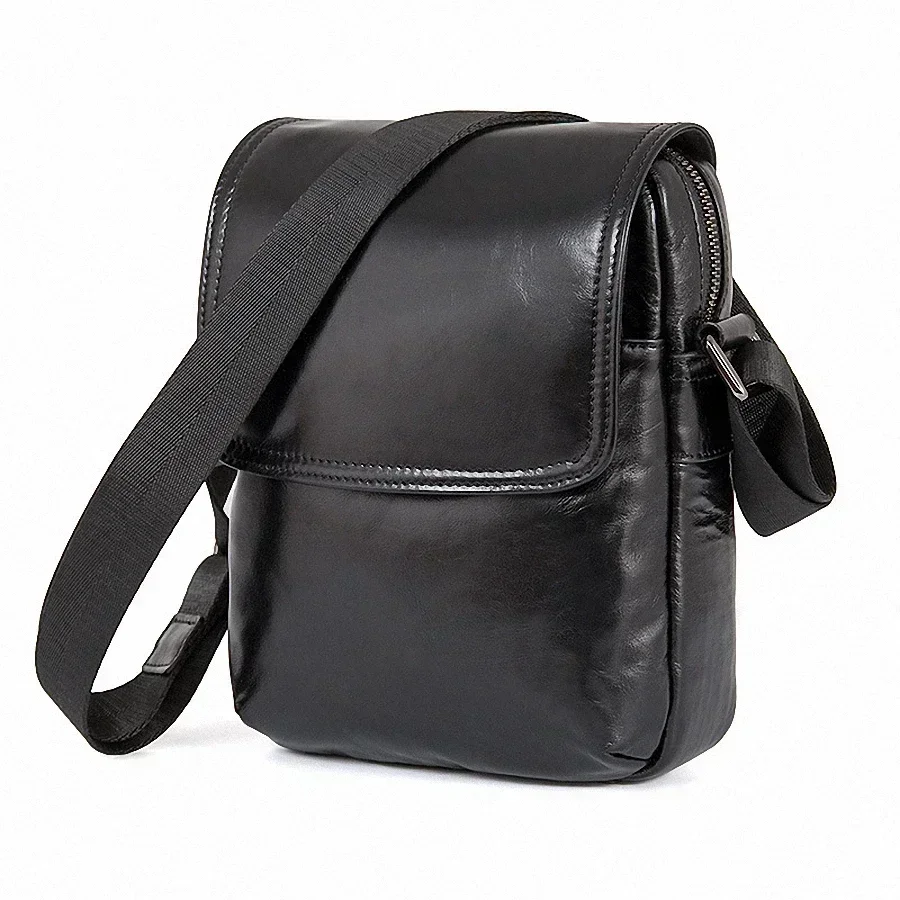 Business Men Genuine Leather Bag Natural Cowskin Men Messenger Bag Vintage Vertical Men's Cowhide Shoulder Crossbody Bag