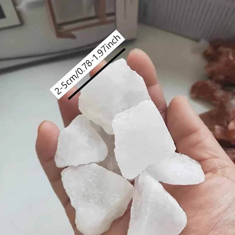 Himalayan white salt, white salt lamp mineral crystal salt stone, sea salt purifying and demagnetizing feng shui ornaments