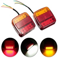 2Pcs 12V Car Trailer Trucks Tail light Car 20 LED Rear Tail Light Running Turn Signal Rear Lamps Waterproof Tailight Parts